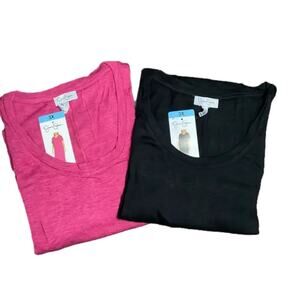 Jessica Simpson Women's Dress Midi Black Pink Size 3X 2 Dresses! NWT NEW